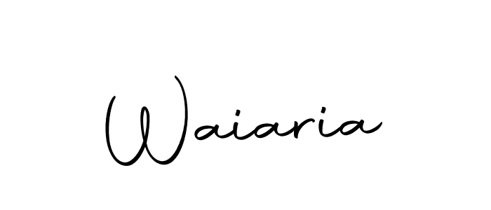 How to make Waiaria name signature. Use Autography-DOLnW style for creating short signs online. This is the latest handwritten sign. Waiaria signature style 10 images and pictures png