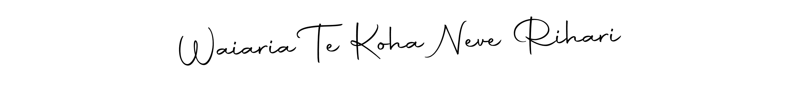 if you are searching for the best signature style for your name Waiaria Te Koha Neve Rihari. so please give up your signature search. here we have designed multiple signature styles  using Autography-DOLnW. Waiaria Te Koha Neve Rihari signature style 10 images and pictures png