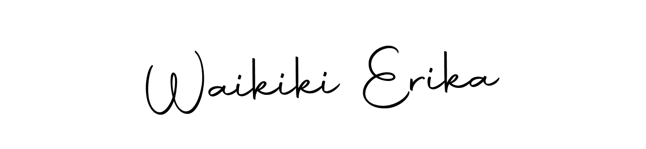 Make a beautiful signature design for name Waikiki Erika. Use this online signature maker to create a handwritten signature for free. Waikiki Erika signature style 10 images and pictures png