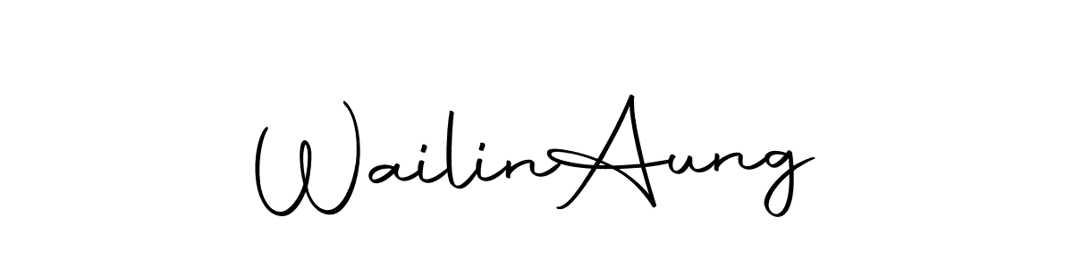 Make a beautiful signature design for name Wailin  Aung. Use this online signature maker to create a handwritten signature for free. Wailin  Aung signature style 10 images and pictures png