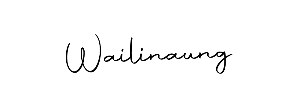 Wailinaung stylish signature style. Best Handwritten Sign (Autography-DOLnW) for my name. Handwritten Signature Collection Ideas for my name Wailinaung. Wailinaung signature style 10 images and pictures png