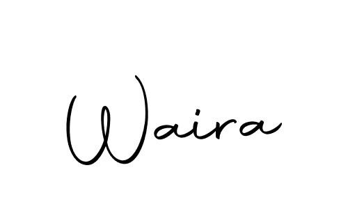 Design your own signature with our free online signature maker. With this signature software, you can create a handwritten (Autography-DOLnW) signature for name Waira. Waira signature style 10 images and pictures png