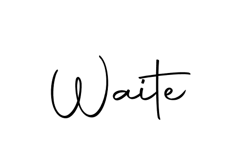 Use a signature maker to create a handwritten signature online. With this signature software, you can design (Autography-DOLnW) your own signature for name Waite. Waite signature style 10 images and pictures png