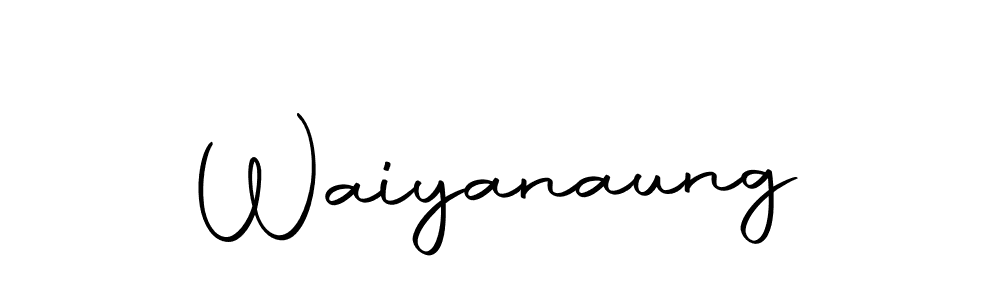 Create a beautiful signature design for name Waiyanaung. With this signature (Autography-DOLnW) fonts, you can make a handwritten signature for free. Waiyanaung signature style 10 images and pictures png