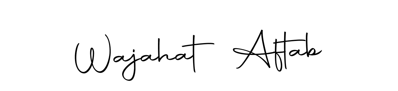 Wajahat Aftab stylish signature style. Best Handwritten Sign (Autography-DOLnW) for my name. Handwritten Signature Collection Ideas for my name Wajahat Aftab. Wajahat Aftab signature style 10 images and pictures png