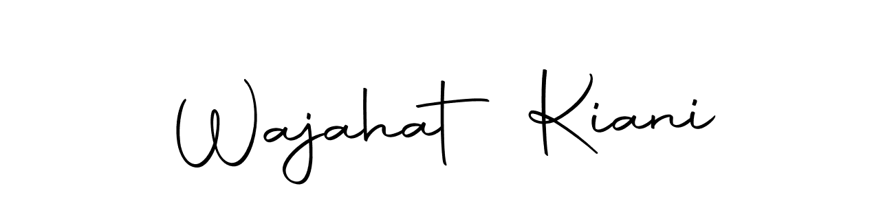 Create a beautiful signature design for name Wajahat Kiani. With this signature (Autography-DOLnW) fonts, you can make a handwritten signature for free. Wajahat Kiani signature style 10 images and pictures png