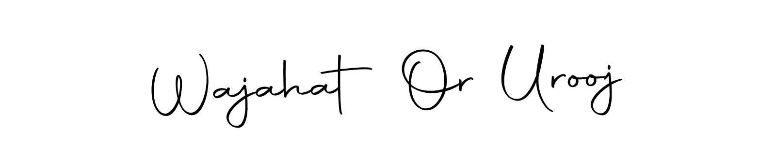 Create a beautiful signature design for name Wajahat Or Urooj. With this signature (Autography-DOLnW) fonts, you can make a handwritten signature for free. Wajahat Or Urooj signature style 10 images and pictures png