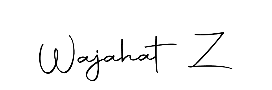 You can use this online signature creator to create a handwritten signature for the name Wajahat Z. This is the best online autograph maker. Wajahat Z signature style 10 images and pictures png