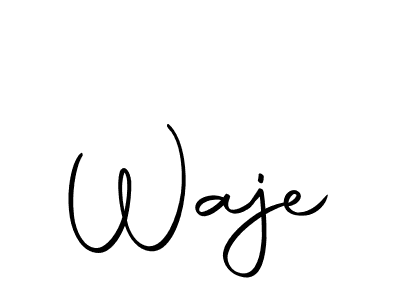 Create a beautiful signature design for name Waje. With this signature (Autography-DOLnW) fonts, you can make a handwritten signature for free. Waje signature style 10 images and pictures png