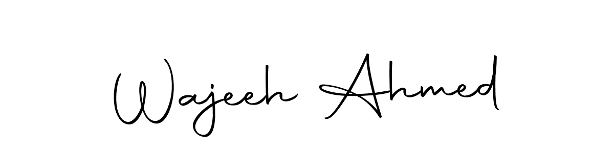 Use a signature maker to create a handwritten signature online. With this signature software, you can design (Autography-DOLnW) your own signature for name Wajeeh Ahmed. Wajeeh Ahmed signature style 10 images and pictures png