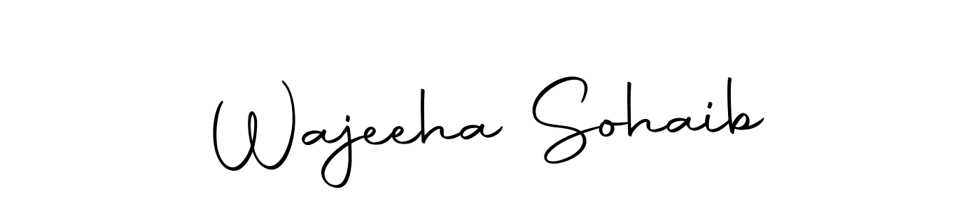 if you are searching for the best signature style for your name Wajeeha Sohaib. so please give up your signature search. here we have designed multiple signature styles  using Autography-DOLnW. Wajeeha Sohaib signature style 10 images and pictures png