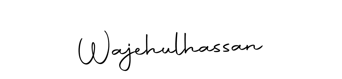 Use a signature maker to create a handwritten signature online. With this signature software, you can design (Autography-DOLnW) your own signature for name Wajehulhassan. Wajehulhassan signature style 10 images and pictures png