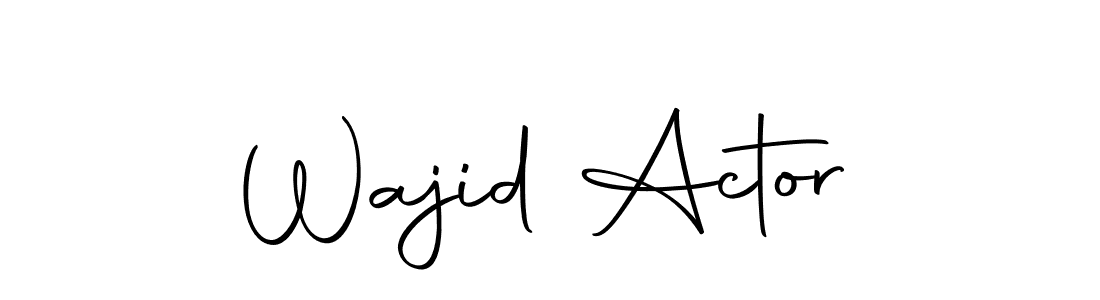 Use a signature maker to create a handwritten signature online. With this signature software, you can design (Autography-DOLnW) your own signature for name Wajid Actor. Wajid Actor signature style 10 images and pictures png