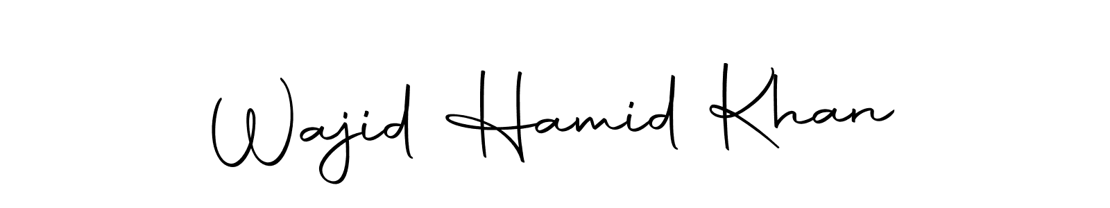 Use a signature maker to create a handwritten signature online. With this signature software, you can design (Autography-DOLnW) your own signature for name Wajid Hamid Khan. Wajid Hamid Khan signature style 10 images and pictures png