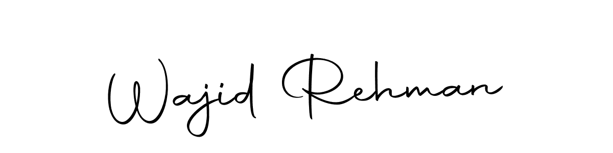 How to make Wajid Rehman name signature. Use Autography-DOLnW style for creating short signs online. This is the latest handwritten sign. Wajid Rehman signature style 10 images and pictures png