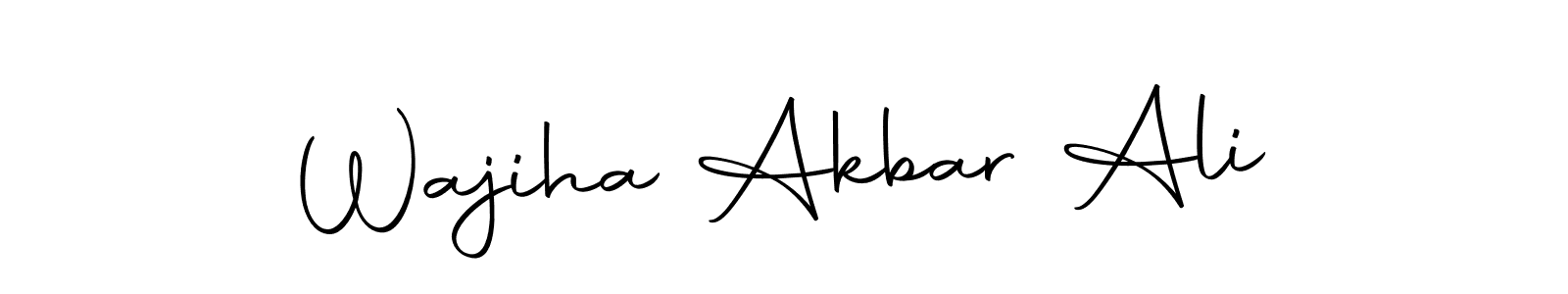 You can use this online signature creator to create a handwritten signature for the name Wajiha Akbar Ali. This is the best online autograph maker. Wajiha Akbar Ali signature style 10 images and pictures png