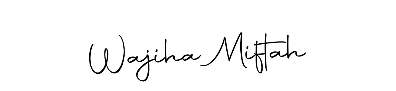 Design your own signature with our free online signature maker. With this signature software, you can create a handwritten (Autography-DOLnW) signature for name Wajiha Miftah. Wajiha Miftah signature style 10 images and pictures png
