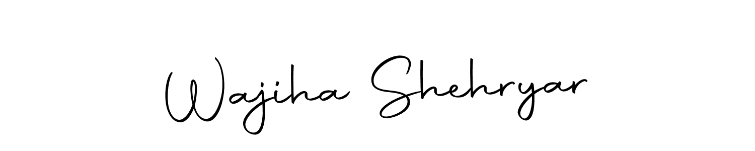 The best way (Autography-DOLnW) to make a short signature is to pick only two or three words in your name. The name Wajiha Shehryar include a total of six letters. For converting this name. Wajiha Shehryar signature style 10 images and pictures png