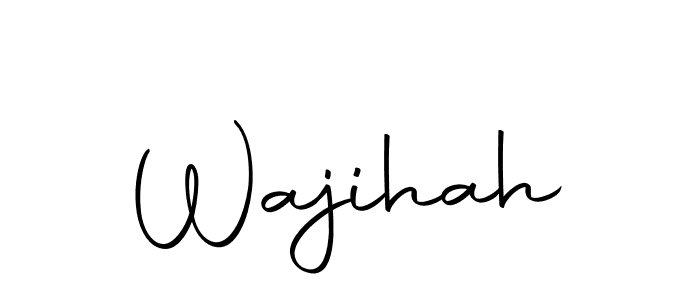 Create a beautiful signature design for name Wajihah. With this signature (Autography-DOLnW) fonts, you can make a handwritten signature for free. Wajihah signature style 10 images and pictures png