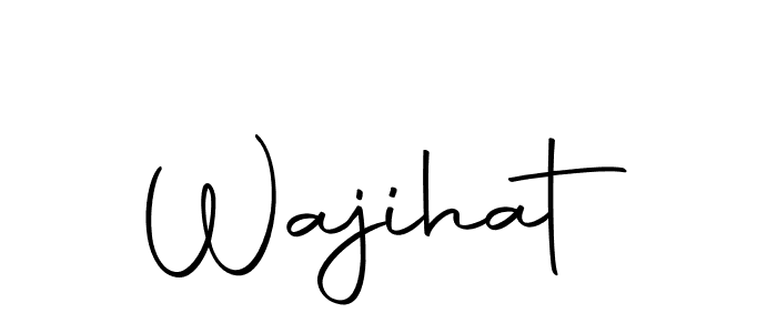 How to make Wajihat name signature. Use Autography-DOLnW style for creating short signs online. This is the latest handwritten sign. Wajihat signature style 10 images and pictures png