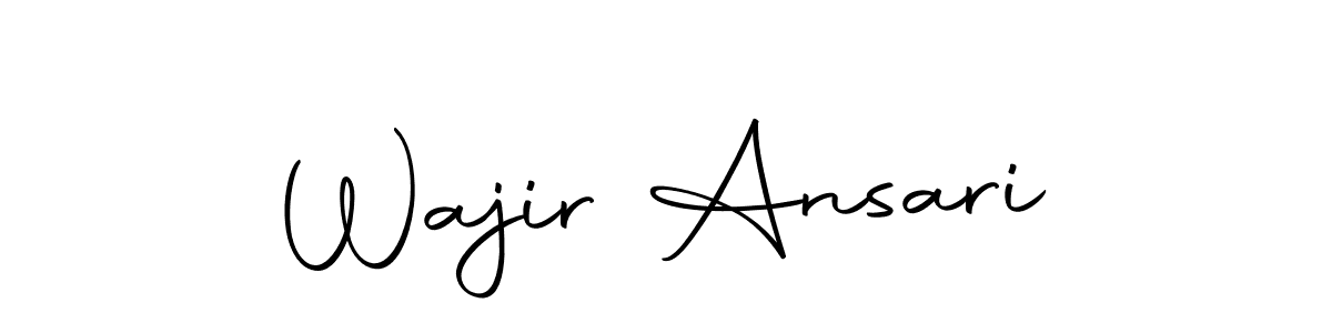 How to make Wajir Ansari name signature. Use Autography-DOLnW style for creating short signs online. This is the latest handwritten sign. Wajir Ansari signature style 10 images and pictures png