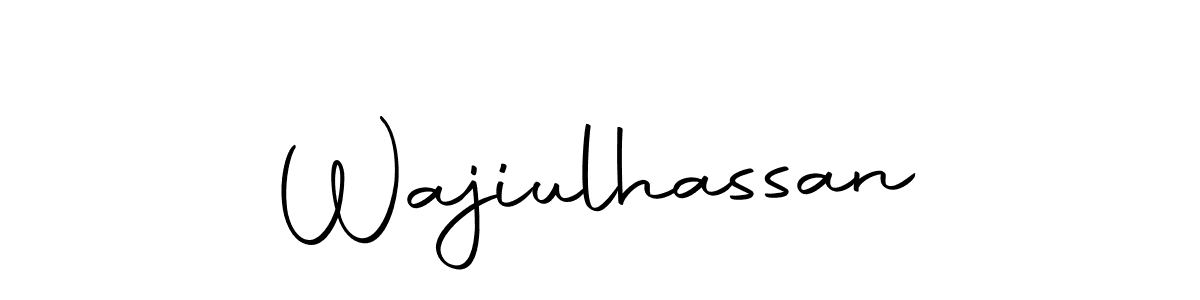 Design your own signature with our free online signature maker. With this signature software, you can create a handwritten (Autography-DOLnW) signature for name Wajiulhassan. Wajiulhassan signature style 10 images and pictures png