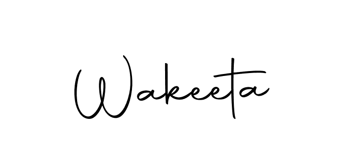 How to make Wakeeta name signature. Use Autography-DOLnW style for creating short signs online. This is the latest handwritten sign. Wakeeta signature style 10 images and pictures png