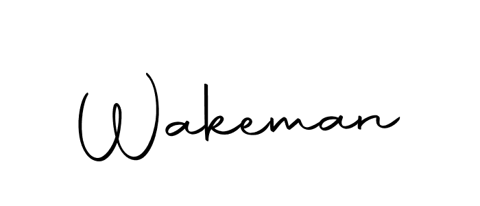 Wakeman stylish signature style. Best Handwritten Sign (Autography-DOLnW) for my name. Handwritten Signature Collection Ideas for my name Wakeman. Wakeman signature style 10 images and pictures png