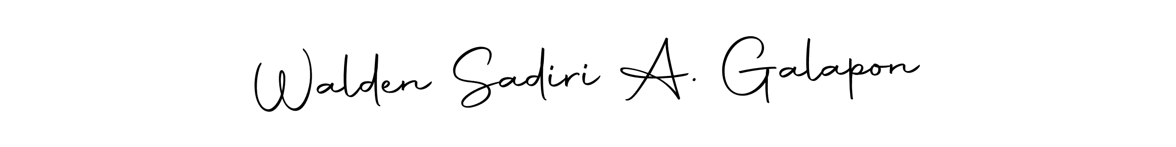 How to make Walden Sadiri A. Galapon name signature. Use Autography-DOLnW style for creating short signs online. This is the latest handwritten sign. Walden Sadiri A. Galapon signature style 10 images and pictures png