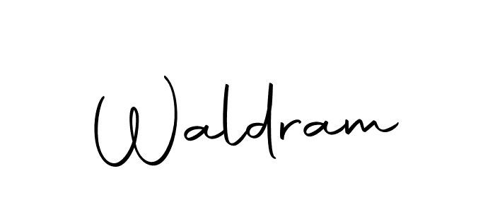Design your own signature with our free online signature maker. With this signature software, you can create a handwritten (Autography-DOLnW) signature for name Waldram. Waldram signature style 10 images and pictures png