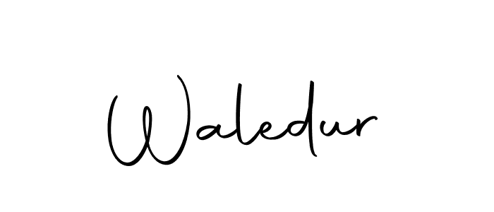 Design your own signature with our free online signature maker. With this signature software, you can create a handwritten (Autography-DOLnW) signature for name Waledur. Waledur signature style 10 images and pictures png