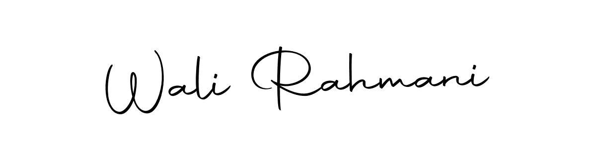 You should practise on your own different ways (Autography-DOLnW) to write your name (Wali Rahmani) in signature. don't let someone else do it for you. Wali Rahmani signature style 10 images and pictures png