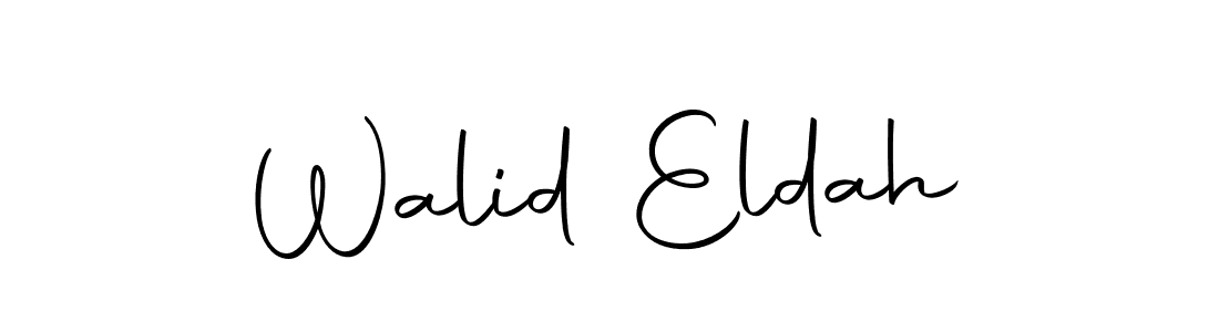 Create a beautiful signature design for name Walid Eldah. With this signature (Autography-DOLnW) fonts, you can make a handwritten signature for free. Walid Eldah signature style 10 images and pictures png