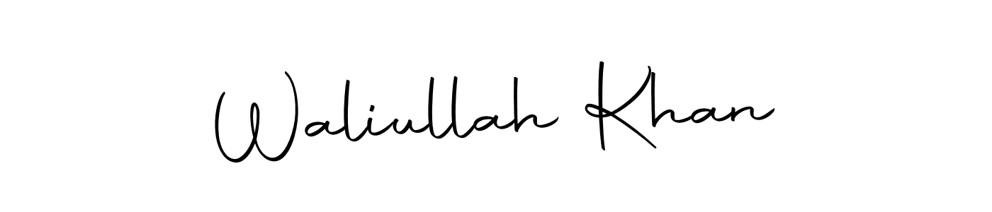 You can use this online signature creator to create a handwritten signature for the name Waliullah Khan. This is the best online autograph maker. Waliullah Khan signature style 10 images and pictures png