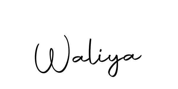 You should practise on your own different ways (Autography-DOLnW) to write your name (Waliya) in signature. don't let someone else do it for you. Waliya signature style 10 images and pictures png