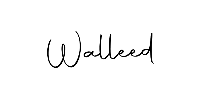 Use a signature maker to create a handwritten signature online. With this signature software, you can design (Autography-DOLnW) your own signature for name Walleed. Walleed signature style 10 images and pictures png