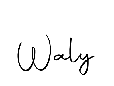 How to make Waly name signature. Use Autography-DOLnW style for creating short signs online. This is the latest handwritten sign. Waly signature style 10 images and pictures png