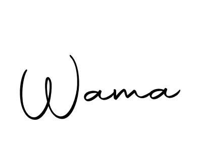 Design your own signature with our free online signature maker. With this signature software, you can create a handwritten (Autography-DOLnW) signature for name Wama. Wama signature style 10 images and pictures png