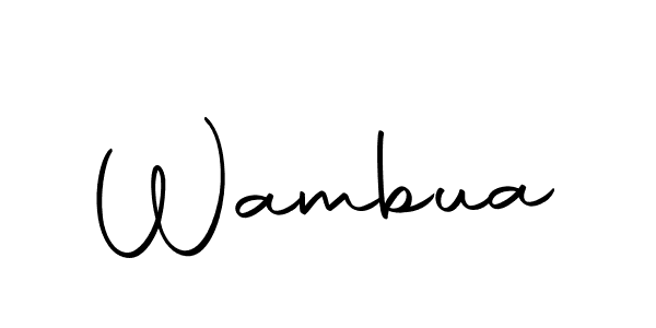 Create a beautiful signature design for name Wambua. With this signature (Autography-DOLnW) fonts, you can make a handwritten signature for free. Wambua signature style 10 images and pictures png