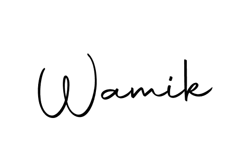 Design your own signature with our free online signature maker. With this signature software, you can create a handwritten (Autography-DOLnW) signature for name Wamik. Wamik signature style 10 images and pictures png