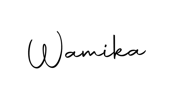 Design your own signature with our free online signature maker. With this signature software, you can create a handwritten (Autography-DOLnW) signature for name Wamika. Wamika signature style 10 images and pictures png