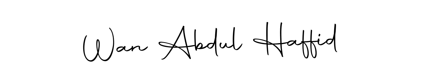 Create a beautiful signature design for name Wan Abdul Haffid. With this signature (Autography-DOLnW) fonts, you can make a handwritten signature for free. Wan Abdul Haffid signature style 10 images and pictures png