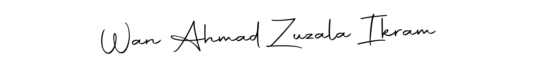 Make a beautiful signature design for name Wan Ahmad Zuzala Ikram. Use this online signature maker to create a handwritten signature for free. Wan Ahmad Zuzala Ikram signature style 10 images and pictures png