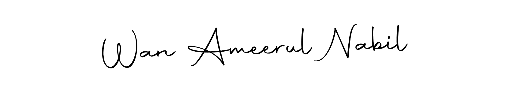 Also You can easily find your signature by using the search form. We will create Wan Ameerul Nabil name handwritten signature images for you free of cost using Autography-DOLnW sign style. Wan Ameerul Nabil signature style 10 images and pictures png