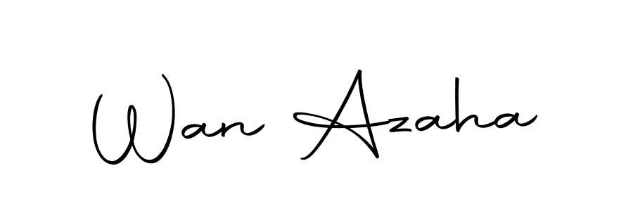 Also we have Wan Azaha name is the best signature style. Create professional handwritten signature collection using Autography-DOLnW autograph style. Wan Azaha signature style 10 images and pictures png