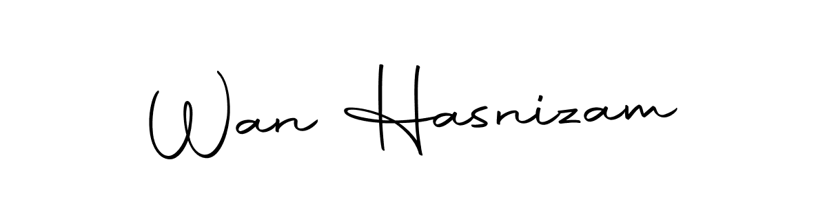 Create a beautiful signature design for name Wan Hasnizam. With this signature (Autography-DOLnW) fonts, you can make a handwritten signature for free. Wan Hasnizam signature style 10 images and pictures png