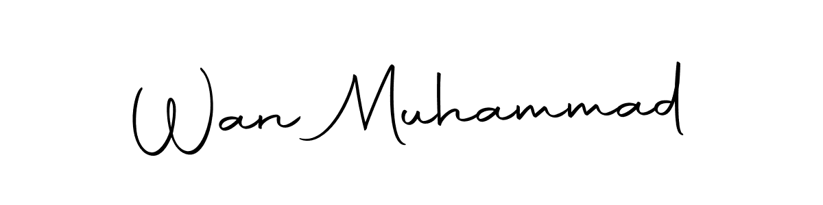 How to make Wan Muhammad name signature. Use Autography-DOLnW style for creating short signs online. This is the latest handwritten sign. Wan Muhammad signature style 10 images and pictures png