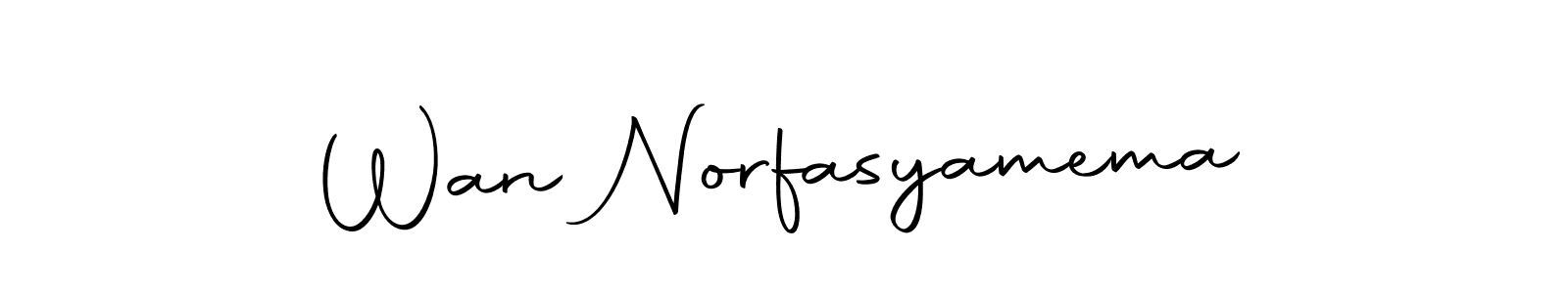 Also we have Wan Norfasyamema name is the best signature style. Create professional handwritten signature collection using Autography-DOLnW autograph style. Wan Norfasyamema signature style 10 images and pictures png