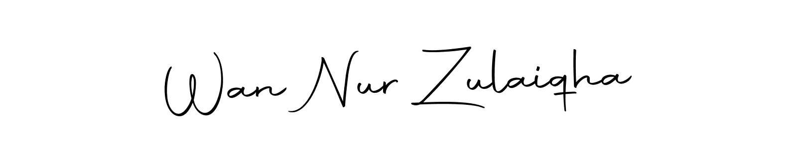 Once you've used our free online signature maker to create your best signature Autography-DOLnW style, it's time to enjoy all of the benefits that Wan Nur Zulaiqha name signing documents. Wan Nur Zulaiqha signature style 10 images and pictures png