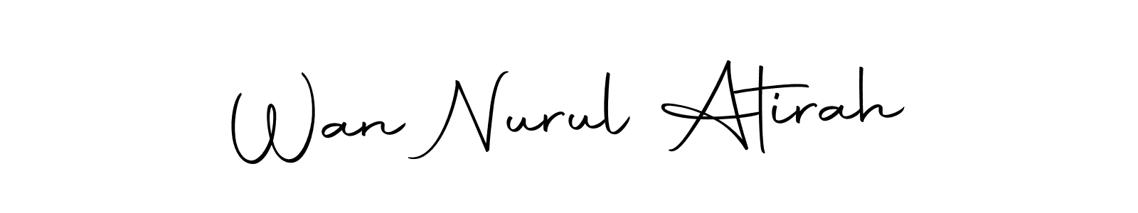 Similarly Autography-DOLnW is the best handwritten signature design. Signature creator online .You can use it as an online autograph creator for name Wan Nurul Atirah. Wan Nurul Atirah signature style 10 images and pictures png